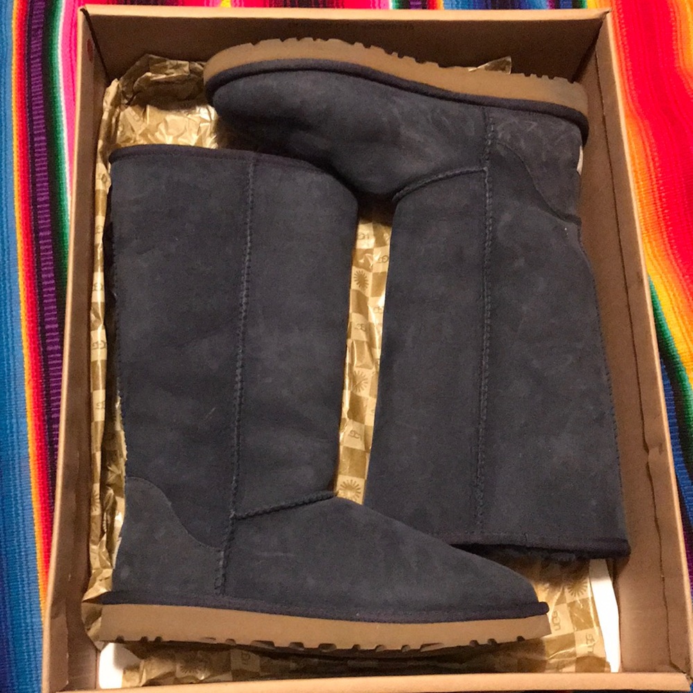 Navy blue Ugg Boots- tall